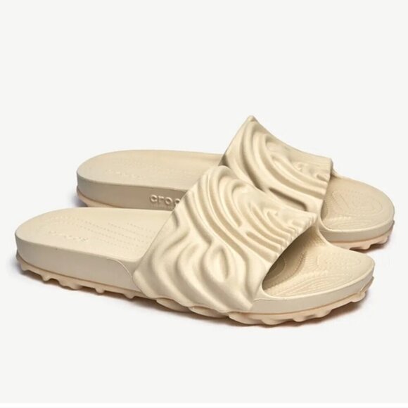 Crocs X Salehe Bembury The Pollex Slide - Parsnip NEW Cream Collab Sandals sz 10 - Picture 4 of 11